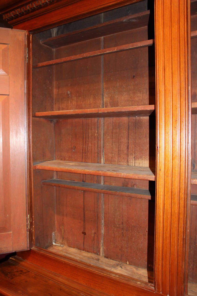 18th Century and Earlier Exceptional and Large Two-Part Walnut Pennsylvania Cupboard, circa 1780