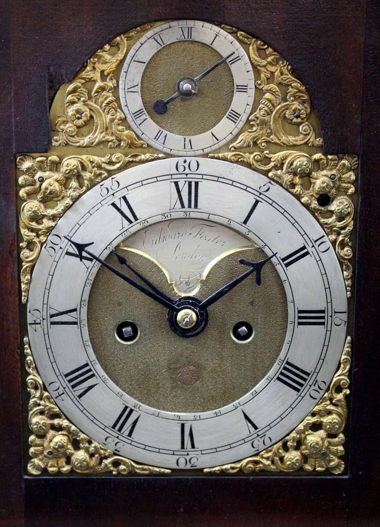 18th c English Edward Foster Mahogany Table or Bracket Clock In Excellent Condition For Sale In Milford, NH