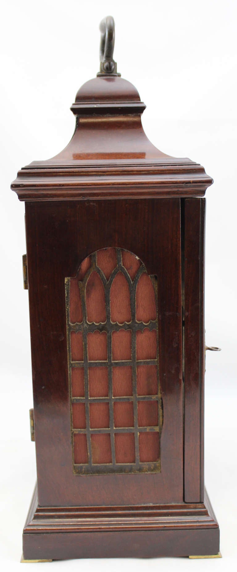 18th c English Edward Foster Mahogany Table or Bracket Clock For Sale 4