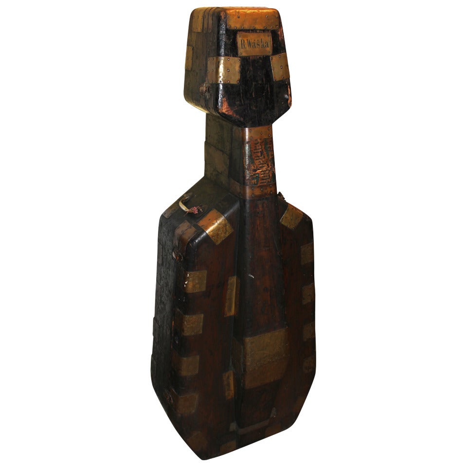 19th Century Brass Bound Cello Case