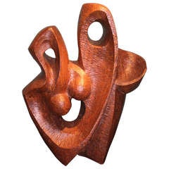 Robert Hughes Abstract Sculpture Carved From Wood