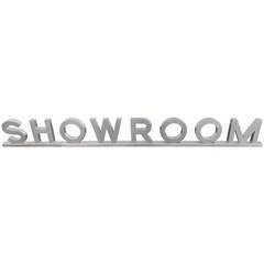 Mid Century Stainless Steel Showroom Advertising Sign 11