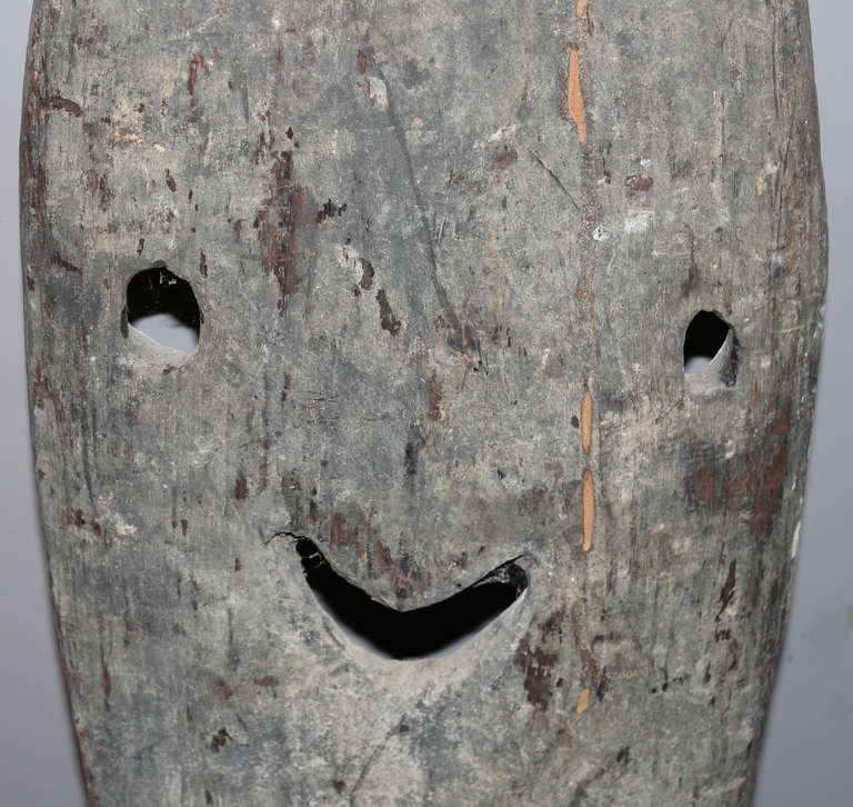Wood Nukuma Washkuk Mindja from New Guinea African Shield or Mask