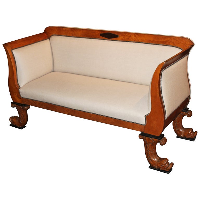 19th Century Biedermeier Settee or Sofa For Sale