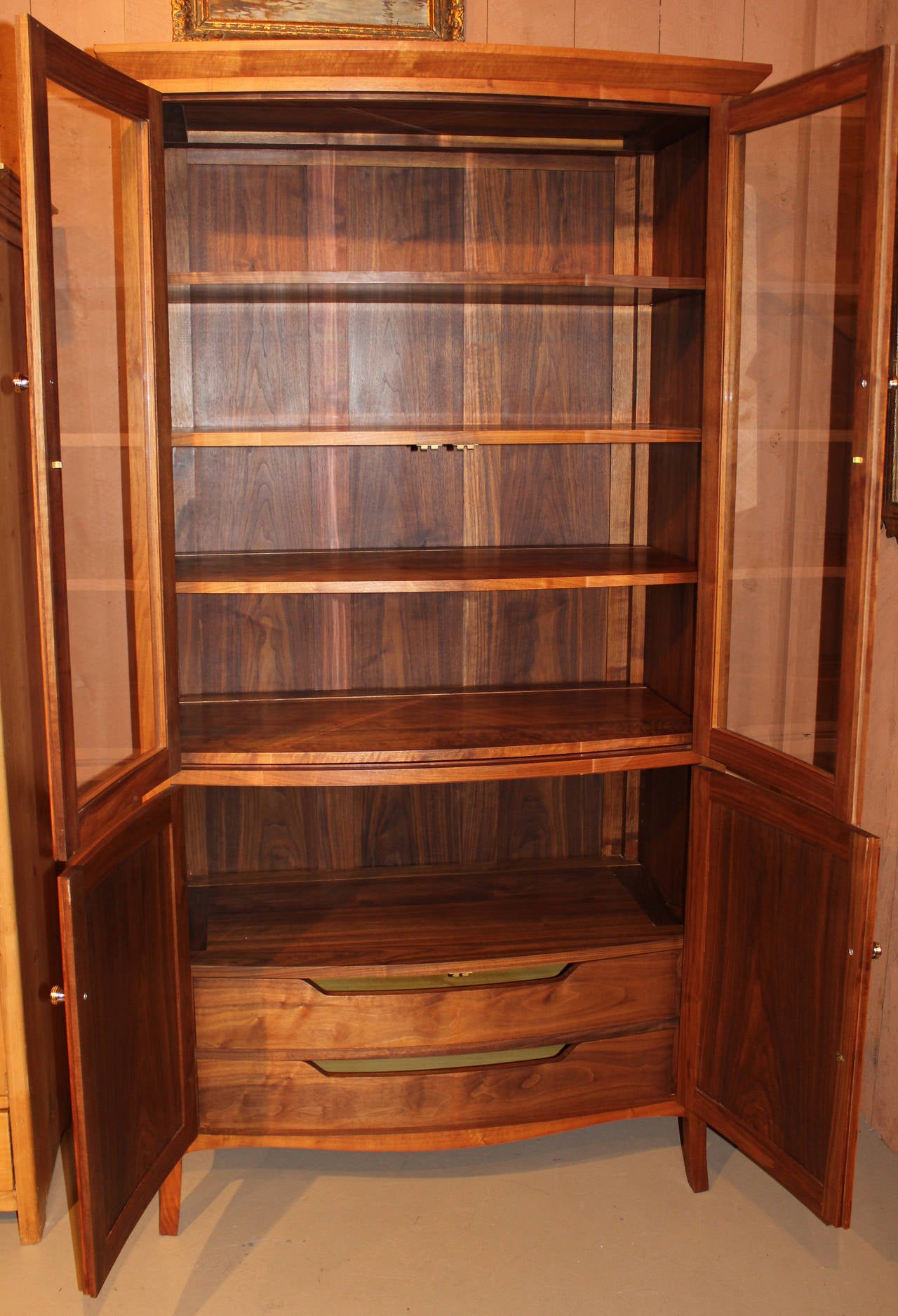 Exceptional Cherry Cupboard by David Margonelli in the Shaker manner In Excellent Condition In Milford, NH