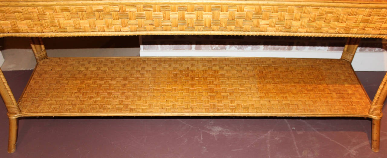 Wicker Console or Sofa Table 2