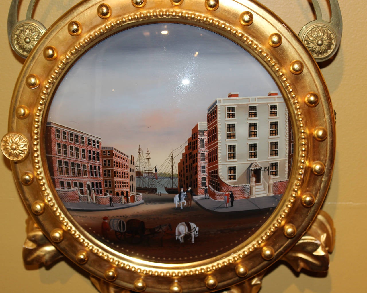20th Century Lemuel Curtis 8 Day Girandole Clock by Ted Burleigh Jr