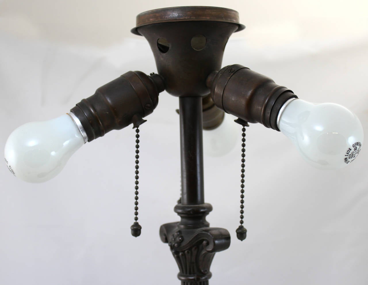 Exquisite Early 20th c Arts & Crafts Leaded Art Glass Table Lamp 3