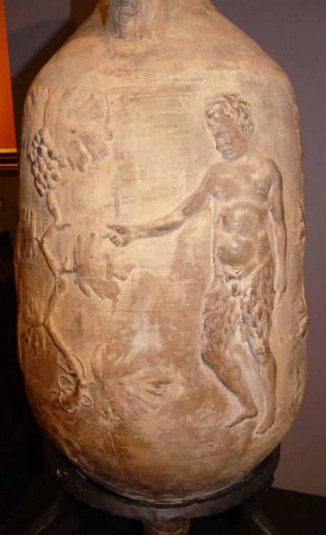 Pottery Grand Tour Amphora Vase For Sale