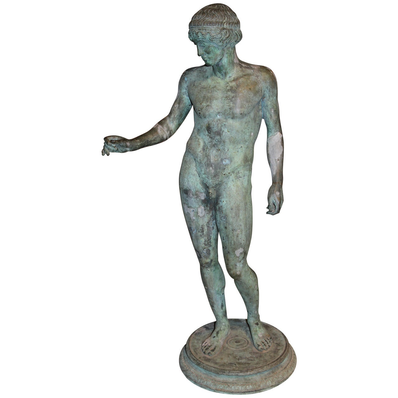19th Century Grand Tour Bronze of a Classical Nude Male