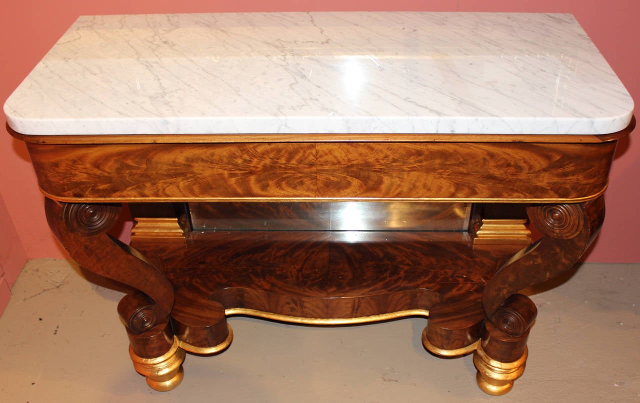 Early 19th Century Classical Empire Pier Table Philadelphia circa 1825