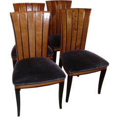 Set of Four Italian Art Deco Chairs