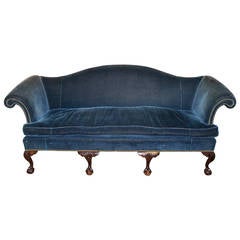 Chippendale Style Camelback Centennial Sofa with ball and claw feet