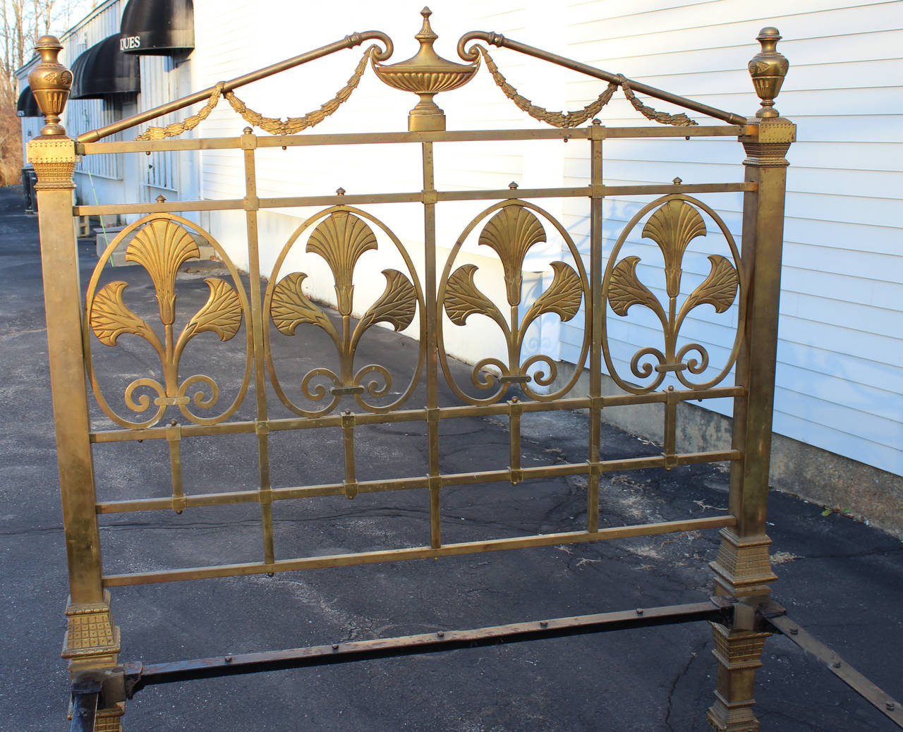 19th c French Style Brass Bed Albert Phillips Excelsior Works England 3