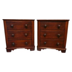Pair of Miniature Mahogany Chests