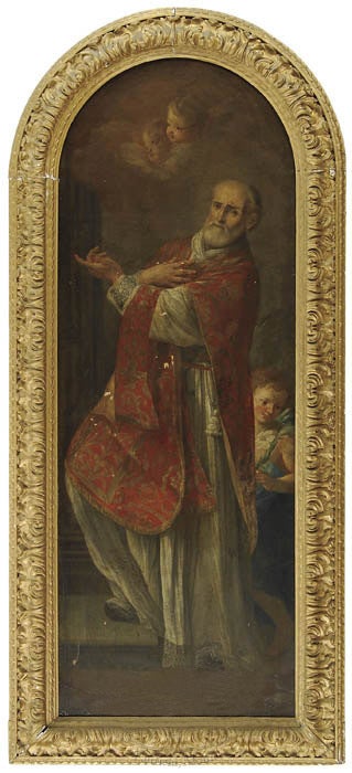 Italian Two Works: Pope Pius V & Saint Filippo Neri in Manner of Sacchi