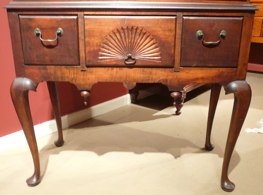 18th Century and Earlier Maple & Tiger Maple Highboy