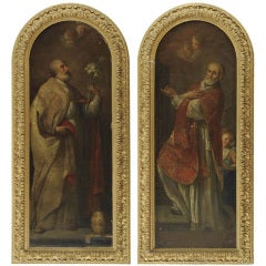 Two Works: Pope Pius V & Saint Filippo Neri in Manner of Sacchi