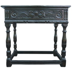 Jacobean Side Table with Drawer 4