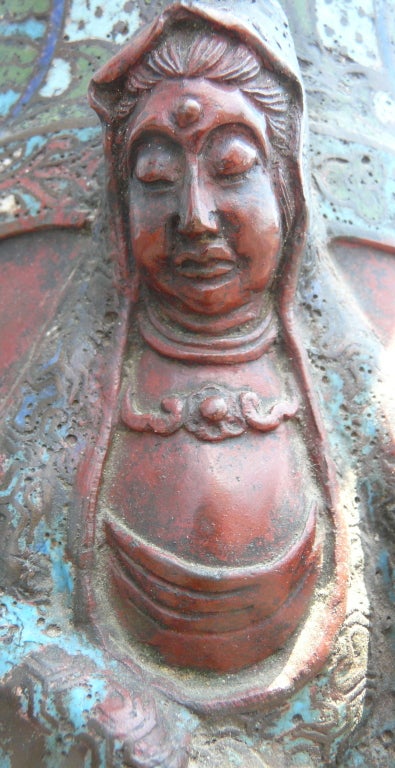 Chinese Champleve Bronze Vase Lamp 5