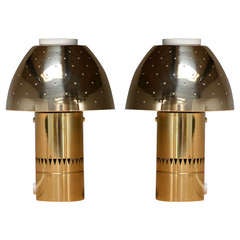 Hans-Agne Jakobsson Pair of Brass Table Lamps