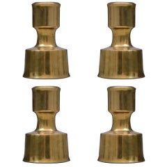 JENS HARALD QUISTGAARD 4 BRASS CANDLESTICKS