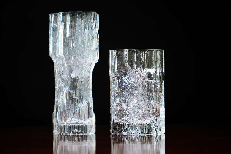 Finnish Tapio Wirkkala Two Glass Vases