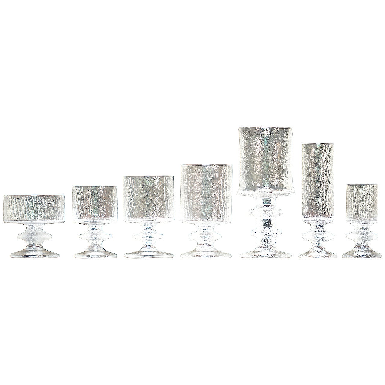 Timo Sarpaneva Sehr seltener Satz von 84 Senator-Gläsern für 12 Personen, Iittala im Angebot