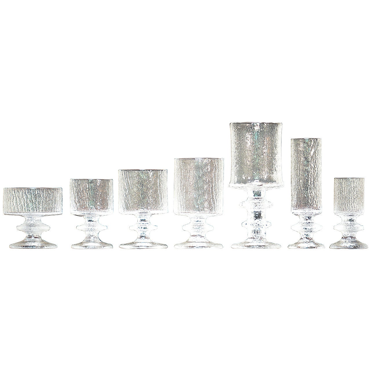 Timo Sarpaneva Very Rare Set of 84 Senator Glasses for 12, Iittala For Sale