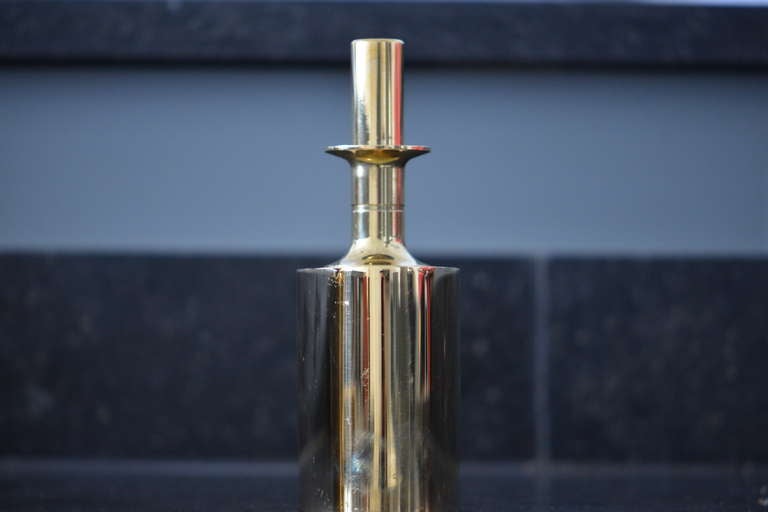 Swedish Pierre Forssell Gold Decanter by Skultuna For Sale