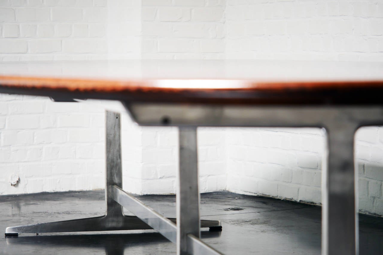 Arne Jacobsen Unique, Pre-Superelipse, Wenge Dining Table by Fritz Hansen For Sale 2