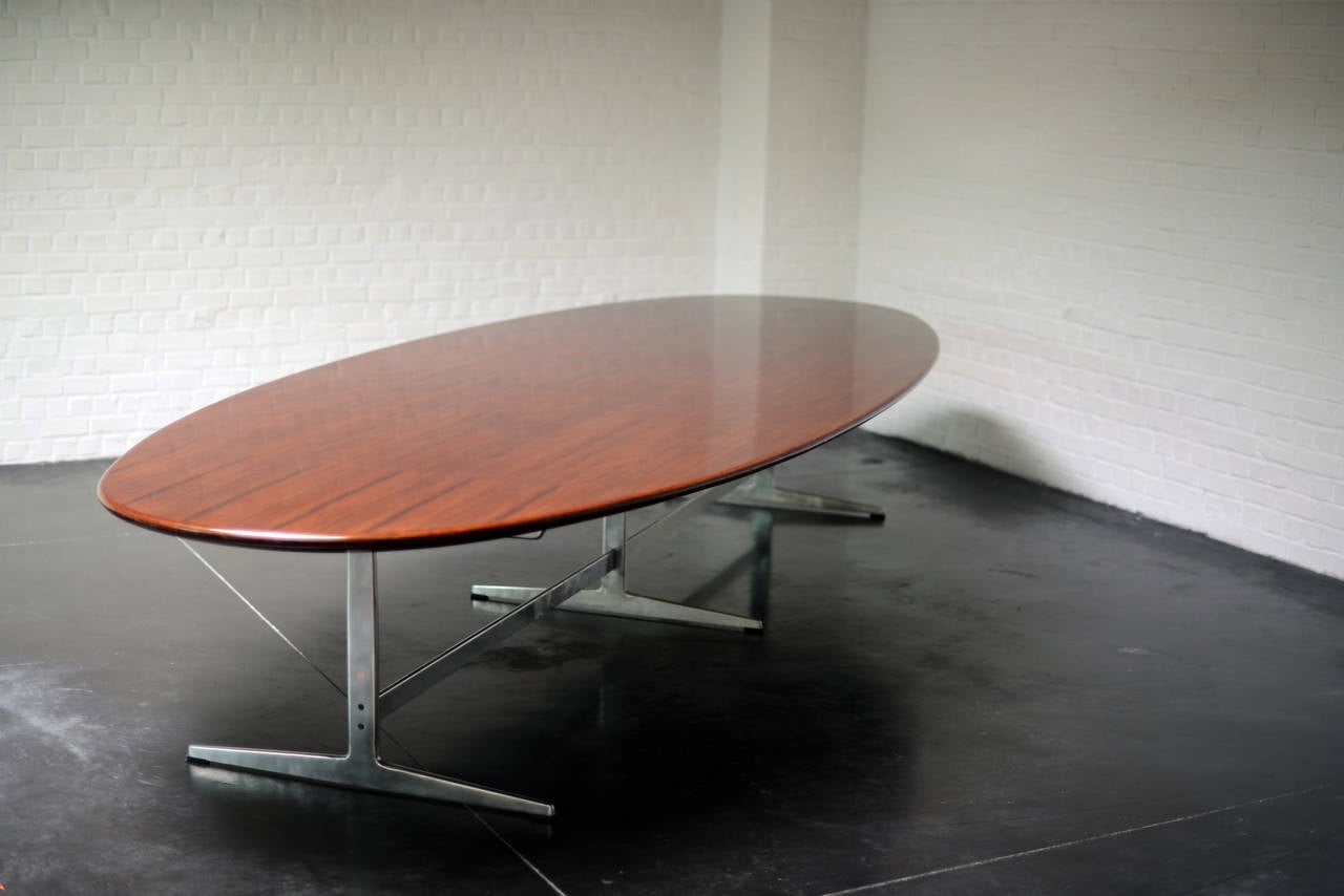 Scandinavian Modern Arne Jacobsen Unique, Pre-Superelipse, Wenge Dining Table by Fritz Hansen For Sale