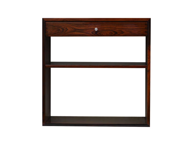 Aksel Kjersgaard Square Rosewood Floating Table / Nightstand
