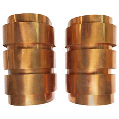 Hans-Agne Jakobsson Pair of Copper Wall Lamps