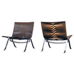 Preben Fabricius Pair of Leather Armchairs by Arnold Exclusiv