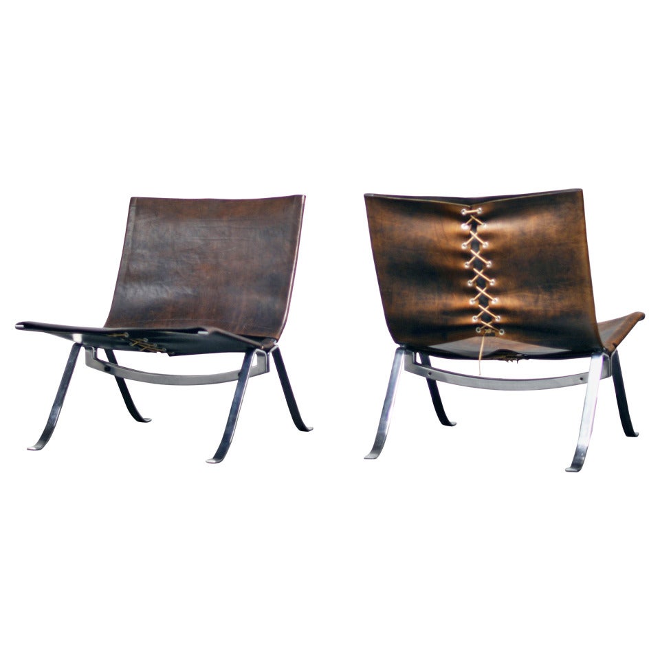 Preben Fabricius Pair of Leather Armchairs by Arnold Exclusiv