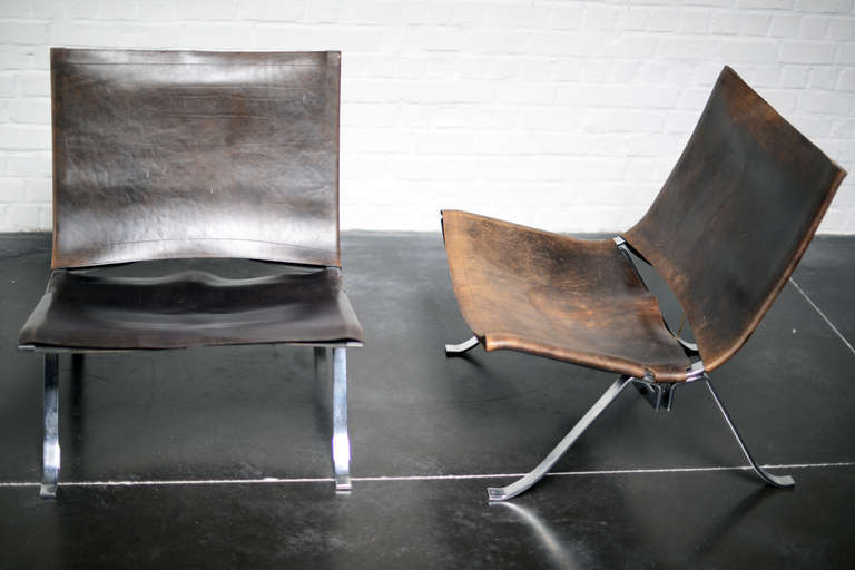Preben Fabricius Pair of Leather Armchairs by Arnold Exclusiv In Good Condition In Brussels, BE