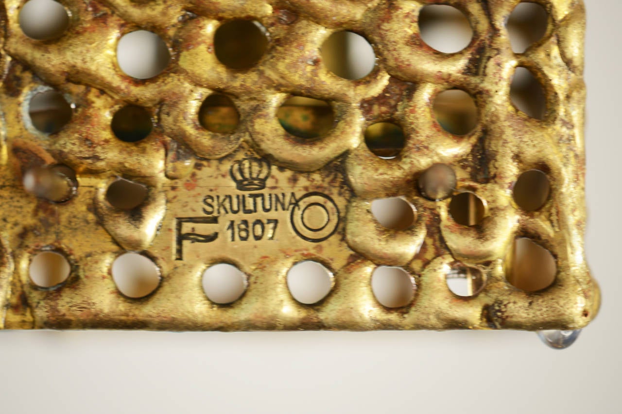 Pierre Forssell Rare Brass Lantern Made by Skultuna, Sweden For Sale 3