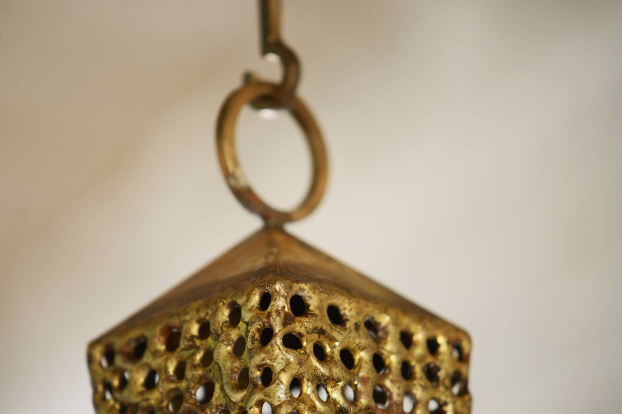 Scandinavian Modern Pierre Forssell Rare Brass Lantern Made by Skultuna, Sweden For Sale