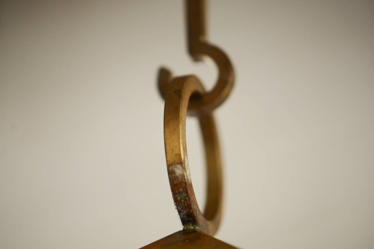 Swedish Pierre Forssell Rare Brass Lantern Made by Skultuna, Sweden For Sale