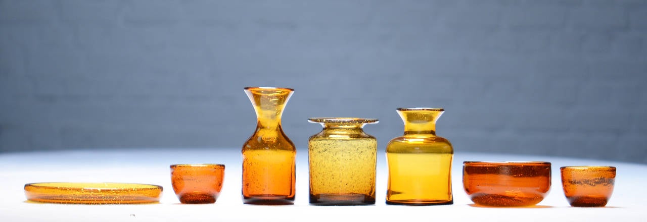 Swedish Erik Hoglund Handmade Vases by the Artist for Boda For Sale