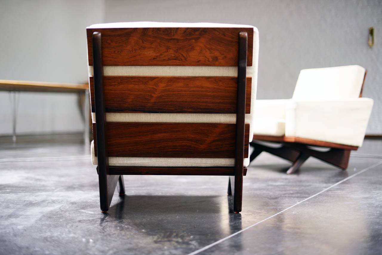 Scandinavian Modern Georg Thams Two Rosewood Armchairs Made in 1964