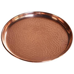 Gunnar Ander Small Hammered Copper Tray for Ystad Metall
