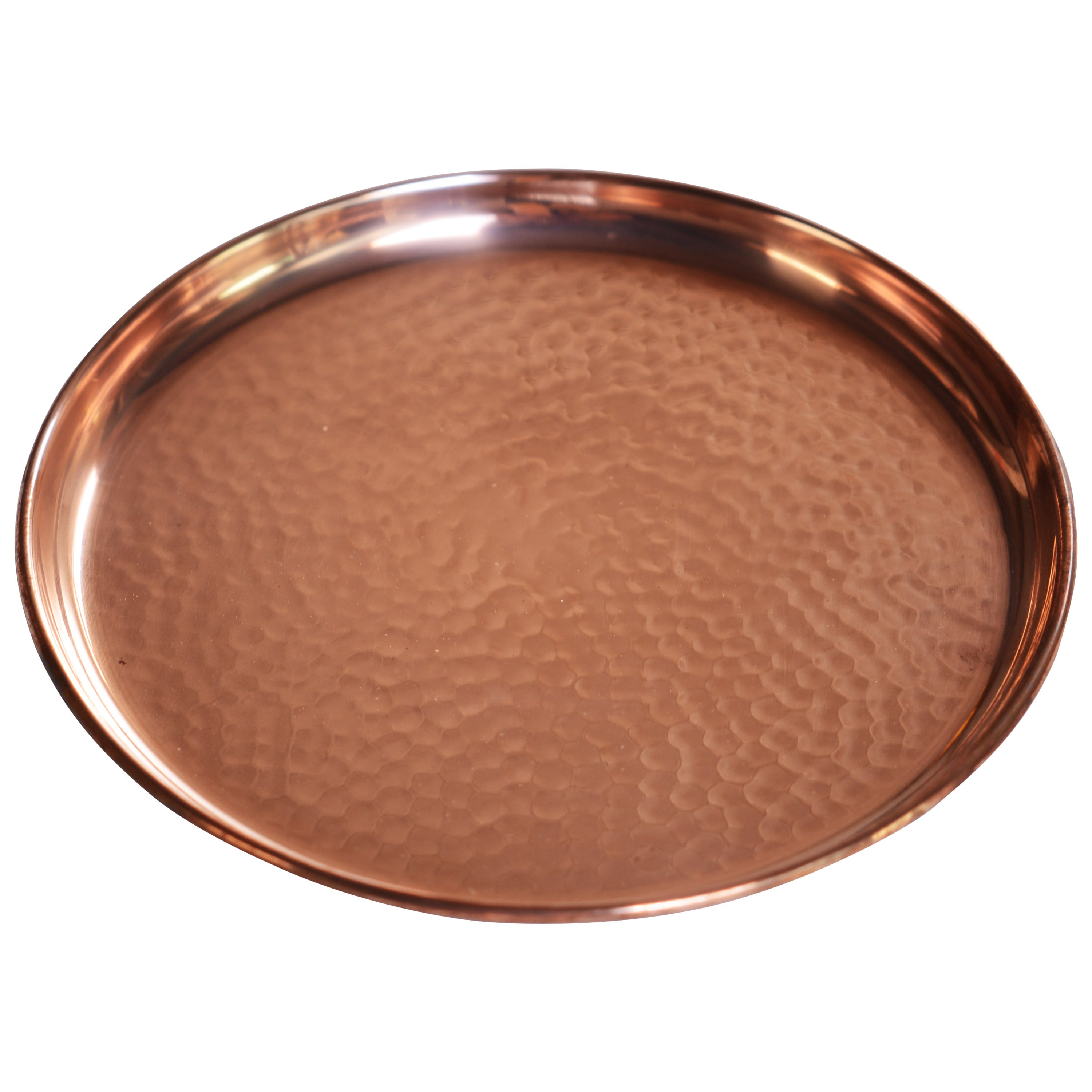 Gunnar Ander Small Hammered Copper Tray for Ystad Metall For Sale