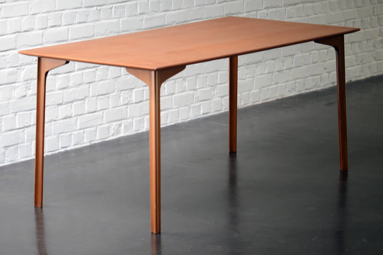 Arne Jacobsen Teak Grand Prix Table Made by Fritz Hansen, 1957
