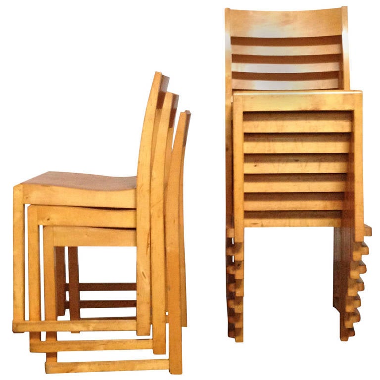 Sven Markelius, Ten Helsingborg Theatre Stacking Chairs at 1stDibs