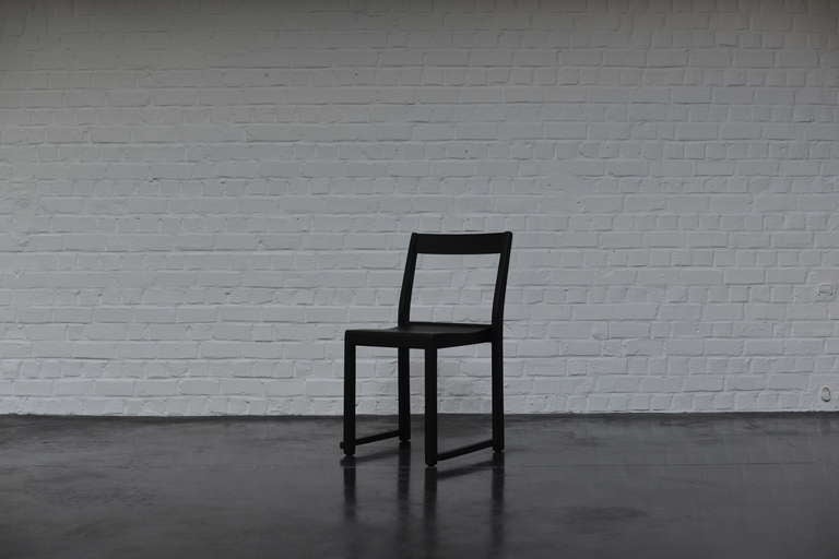 Sven Markelius stackable chair painted black or any color. Just ask all color available. Can be stack by ten chairs, lightweight, easy to use everyday. Painting on order. Large set available ask for more than 16.