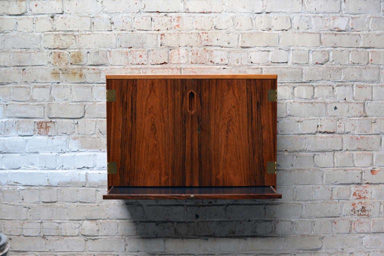 Svend Langkilde Rosewood Wall Bar or Cabinet In Excellent Condition In Brussels, BE