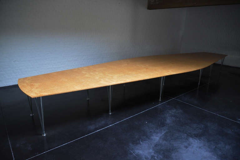 Swedish Bruno Mathsson Unique Very Large Dining Table For Sale