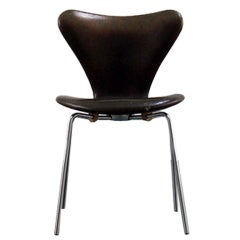 Arne Jacobsen Leather 3107 Butterfly Chairs